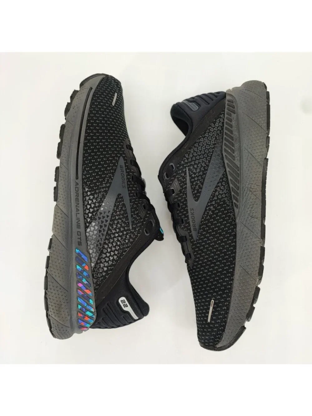 Brooks Adrenaline GTS 22 Men's Size 12 Running Shoes Mesh Black 1103661D046